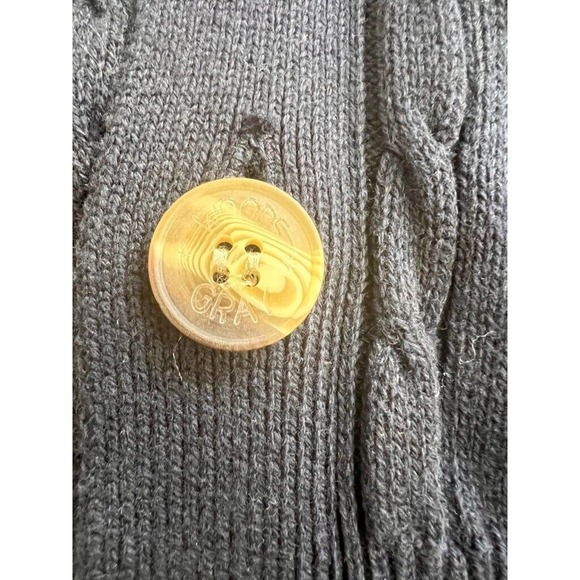 Woods & Gray Cardigan Sweater Men's L Blue V Neck Solid Long‎ Sleeve Cable Knit - Picture 7 of 9